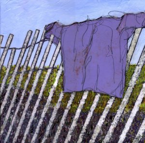 Maine Beach Fence I 12 x 12